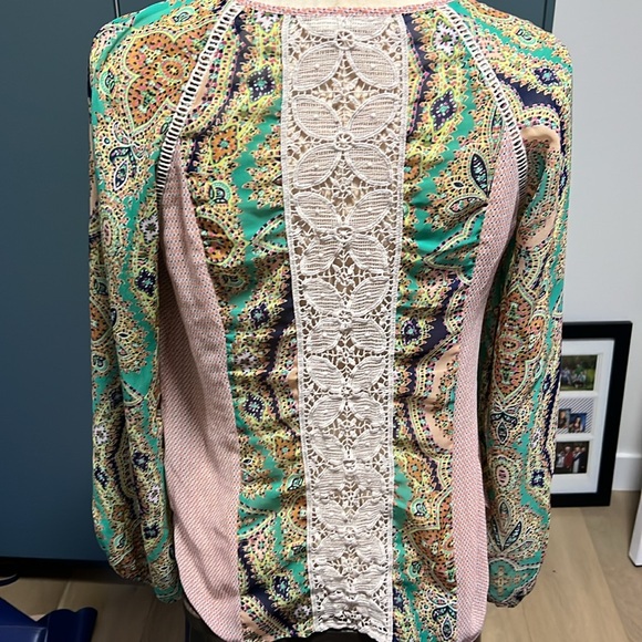 Anthropologie Meadow Rue Long Sleeve Lace Blouse XS - Picture 3 of 5